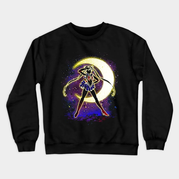 Warrior Moon Crewneck Sweatshirt by alemaglia